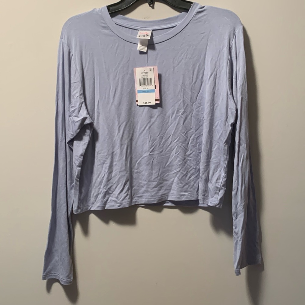Blue crop top, size M